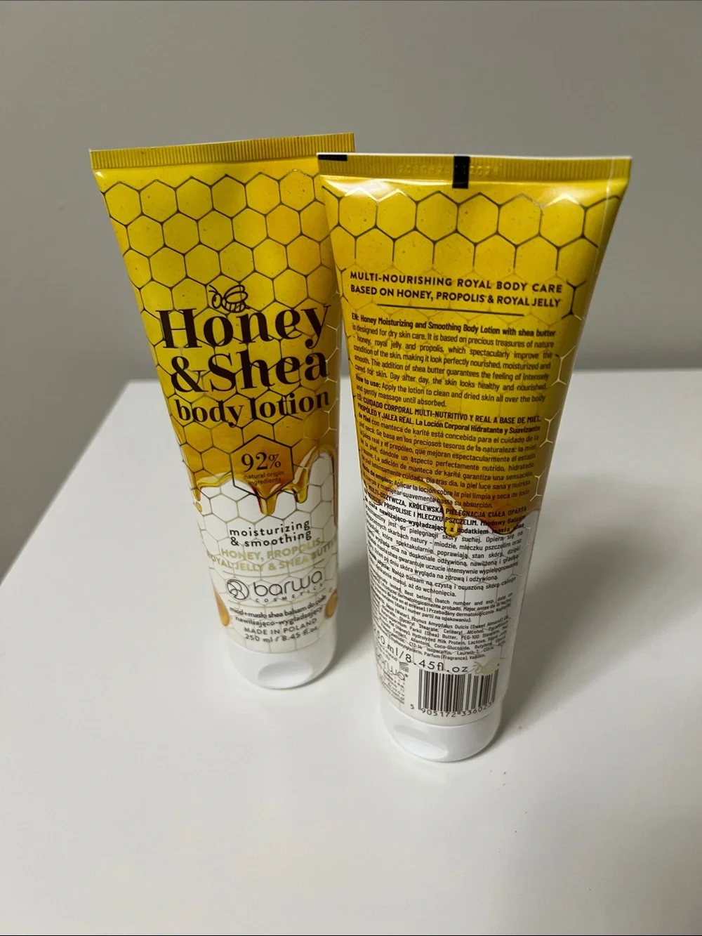 2 Set Barwa Cosmetics Honey & Shea Body Lotion . Size 250ml/ 8.45 fl. Oz